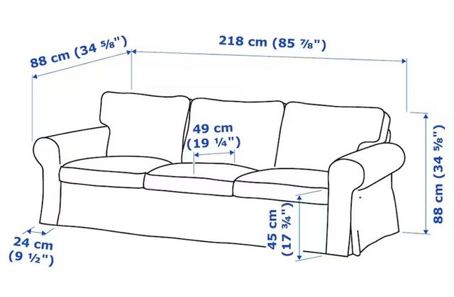 Image 3 of IKEA EKTORP 3 seater sofa