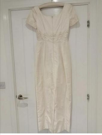 Image 3 of Wedding dress ivory shot silk size 10-12 slimfit