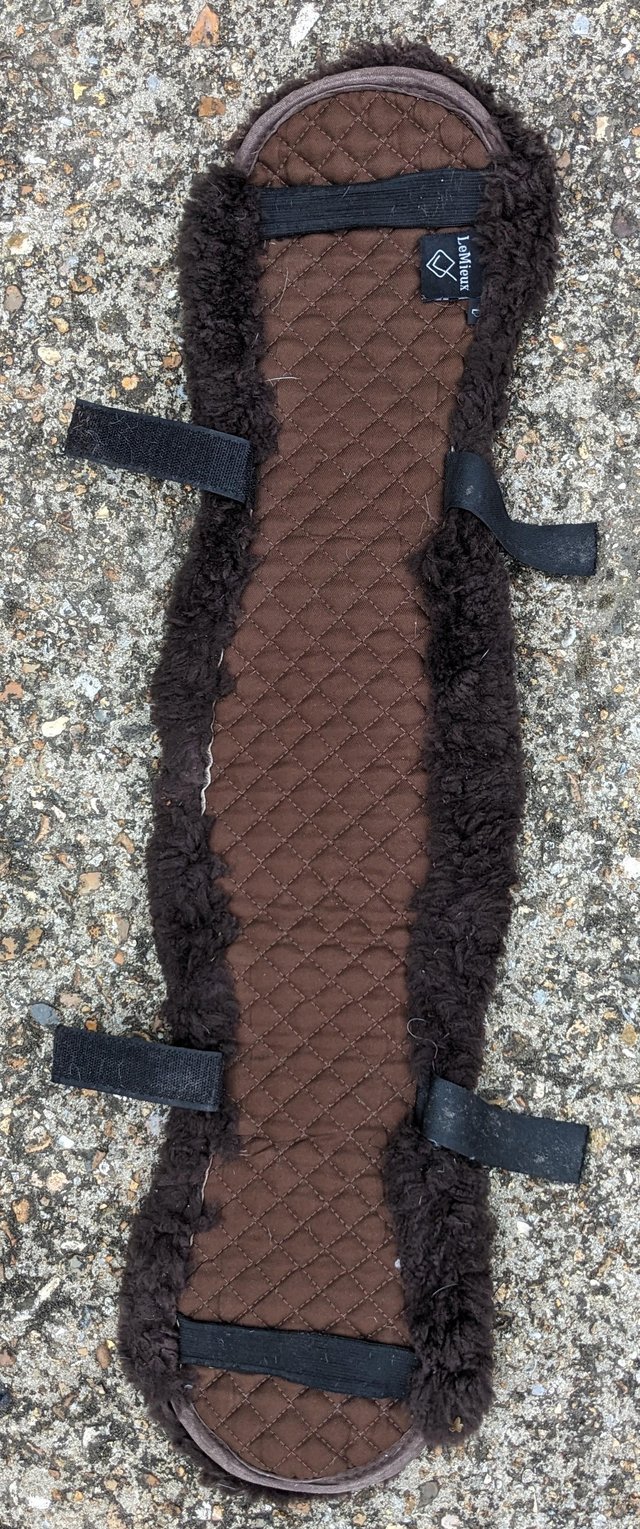 Preview of the first image of LeMieux CONTOURED BROWN GIRTH SLEEVE COVER, NEVER USED, £20.