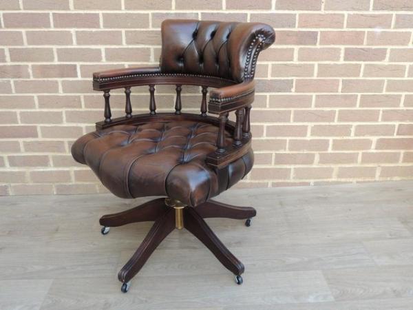 Image 2 of Vintage Captains Chesterfield Chair (UK Delivery)