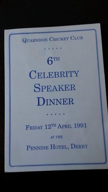 Preview of the first image of Signed *Celebrity Speaker Night * CRICKET & RUGBY interest.