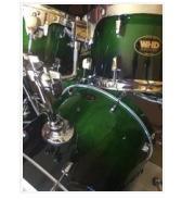 Image 3 of WHD drum kit green fade fusion kit with hardware and case’s