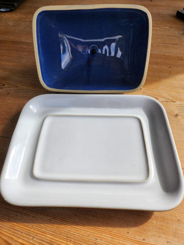 Preview of the first image of DENBY IMPERIAL BLUE BUTTERDISH.