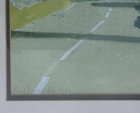 Image 2 of Signed watercolour by Paul Radcliffe titled Road in the Dale