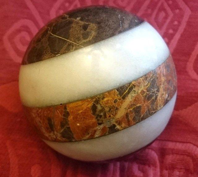 Preview of the first image of Vintage Marble Spherical Balls 4 Inch Diameter.