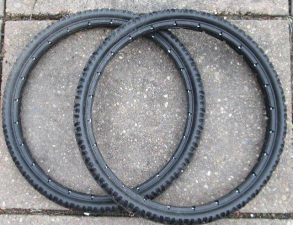 Image 1 of Green Blizzard Puncture Proof Tyres 20 inch