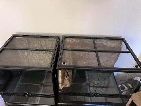 Image 3 of 4 Exoterra vivariums with heat mats for sale .