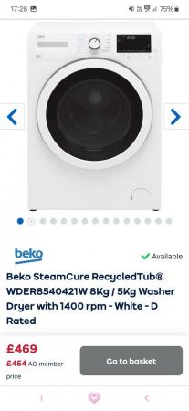 Image 2 of Beko 8kg Washer Dryer- as new condition