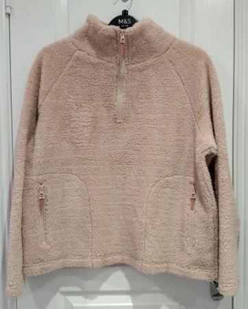 Image 3 of M&S Marks and Spencer Thick Warm Fleece Zip Jumper UK 14 16