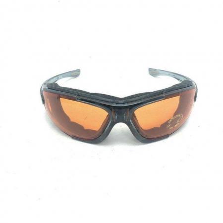 Image 3 of Crivit Sports Shield Glasses, Black, Orange & Blue Lens
