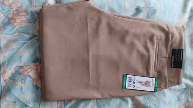 Image 3 of Hilary Radley Thick Camel Dress Trousers size 16 with labels
