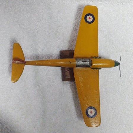 Image 2 of A Mounted Wooden Model War Plane