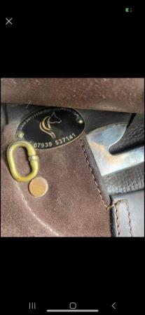 Image 2 of 17.5 brown pony cob saddle. Great condition