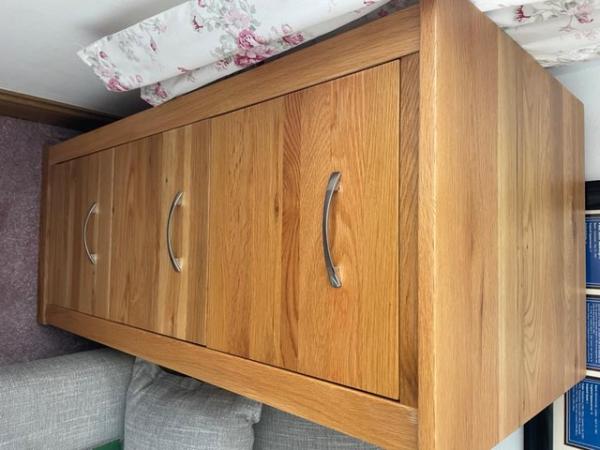 Image 3 of Baumhaus Mobel Oak 3 drawer filing cabinet
