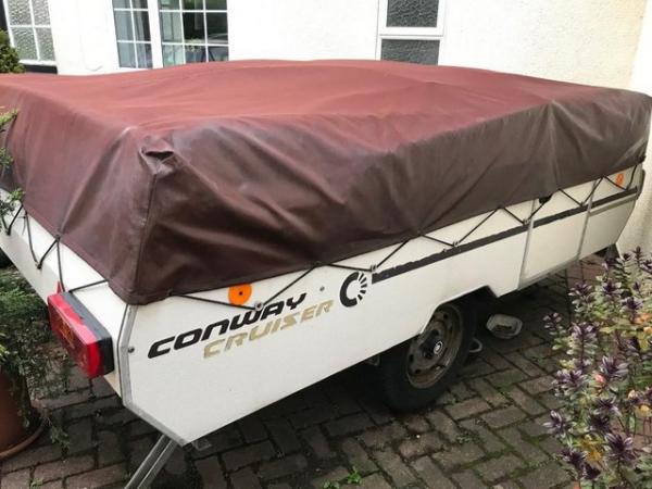 Image 3 of Conway Cruiser Trailer Tent in Brown and Cream