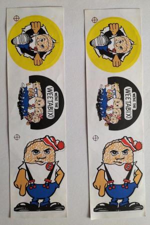 Image 1 of Weetabix Weetagang giveaway stickers strips 1980s