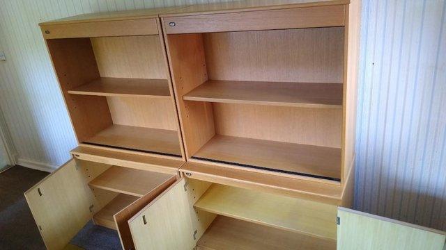 Image 1 of Office Storage Cabinets With Glass Sliding Doors