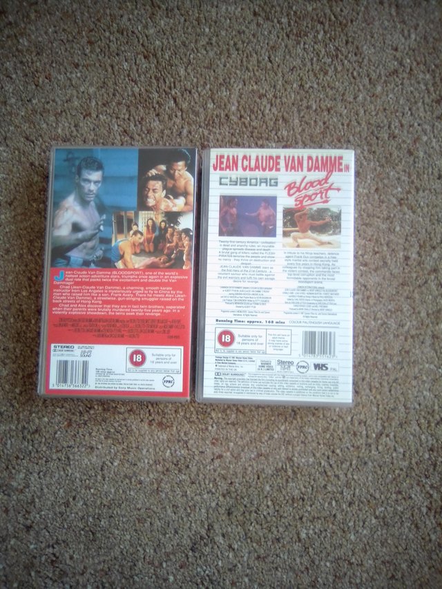 Preview of the first image of Jean Claude Van Damme VHS videos.