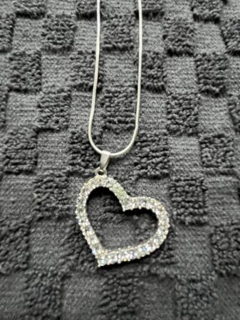 Image 1 of Heart Necklace Sterling Silver