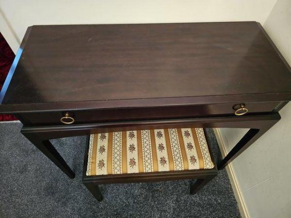 Image 2 of Hall table and stool very nice piece of furniture