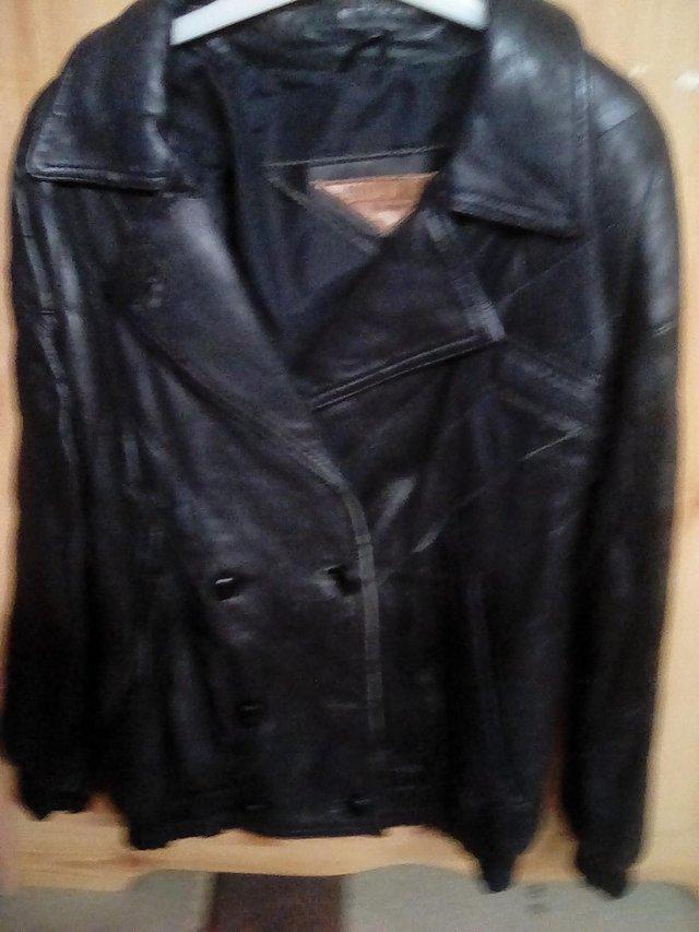 Preview of the first image of Ladies soft Black leather jacket.