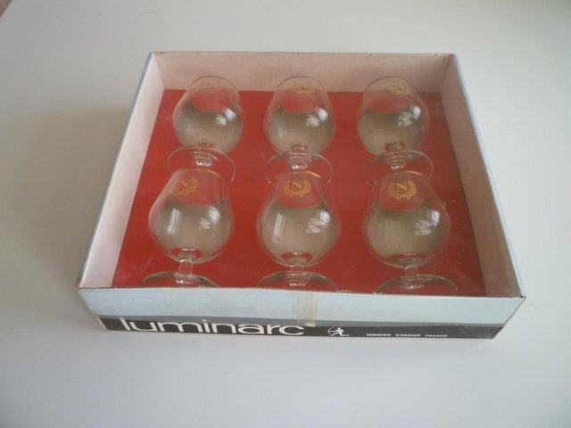 Preview of the first image of 6 small Brandy glasses by Luminarc.