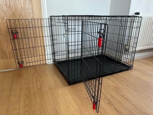 Preview of the first image of Kong Two Door Ultra-Strong Dog Crate Black Large.