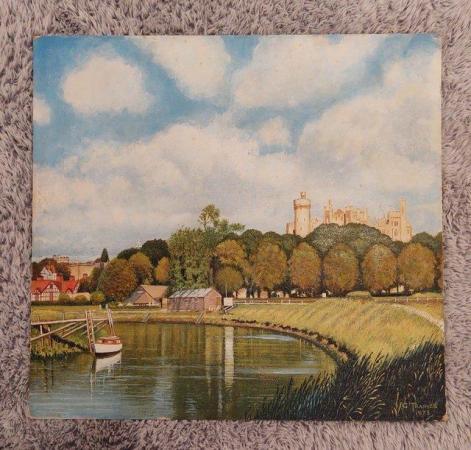 Image 2 of Signed Oil Painting On a Board Of Arundel Castle