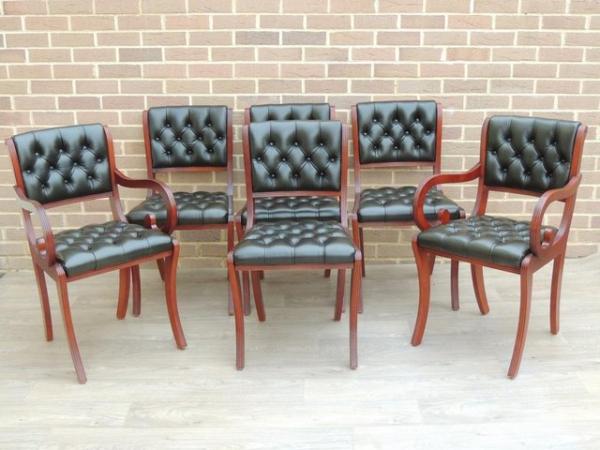 Image 1 of 6 Beresford & Hicks Chesterfield Dining Chairs (UK Delivery)