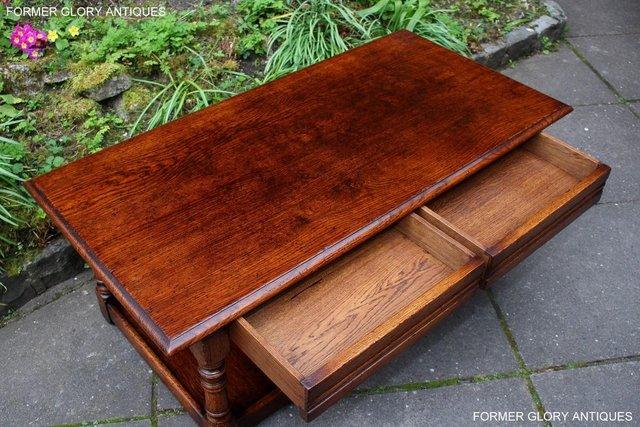 Image 55 of A TITCHMARSH AND GOODWIN STYLE OAK TWO DRAWER COFFEE TABLE