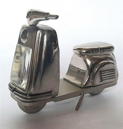 Image 3 of MINIATURE NOVELTY CLOCK - 1960's SCOOTER