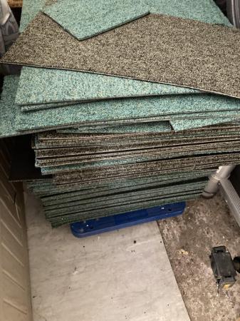 Image 1 of Green office carpet tiles