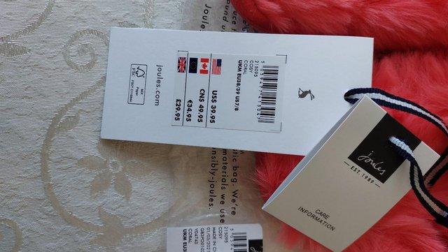 Image 2 of Joules Women’s Mule Slippers - Coral – Brand New. UK 5-6