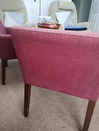 Image 2 of Pair of upholstered dining chairs