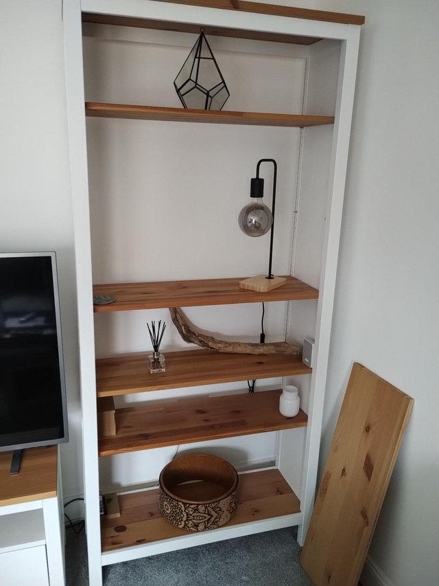 Preview of the first image of IKEA Hemnes shelving unit/book case.