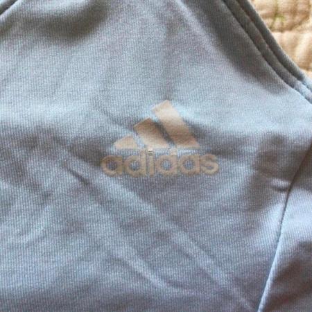 Image 2 of Sz14 ADIDAS CLIMALITE Pale Blue Sports Tank Cami 33-38” Bust