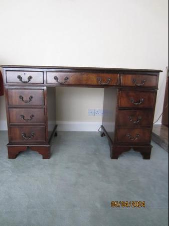 Image 1 of MID CENTURY PEDESTAL 8 DRAWER DESK for EARLY SALE