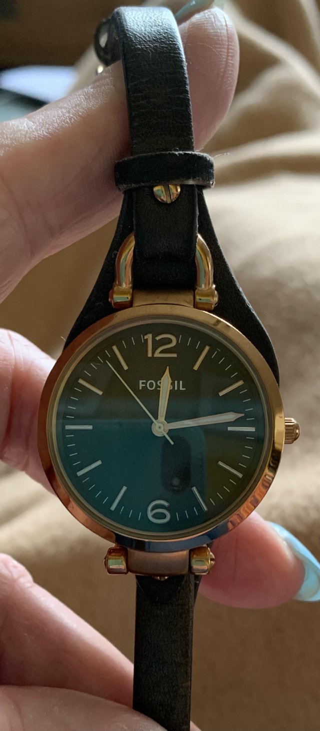 Preview of the first image of Fossil Georgia ES3077 Women's Brown Leather.