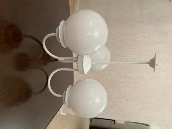 Image 1 of White three branch ceiling light