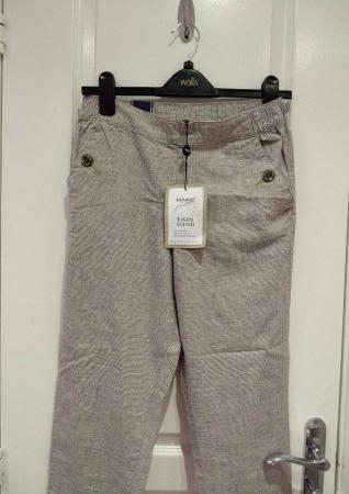 Image 4 of Women's Maine New England Check Linen 10 Petite Trousers