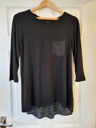 Image 3 of Cotton Top - Black And White Polka-dot