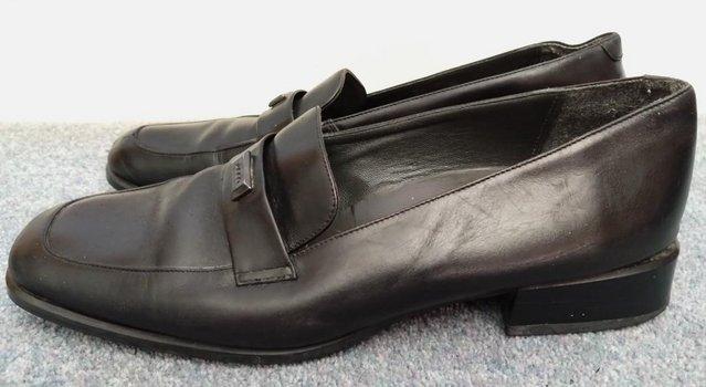 Image 3 of Ecco Women's Black Leather Court Shoes UK 6