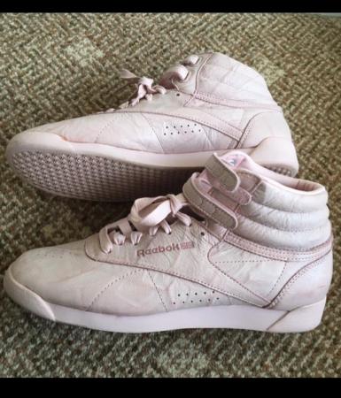 Image 11 of Trainers polish pink crinkle look Size UK 7