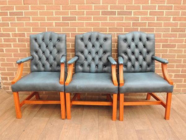 Image 2 of Set of Blue Chesterfield Luxury Chairs (UK Delivery)
