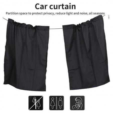 Image 2 of Car Divider Curtains Sun Privacy Shade Side Window Cover etc