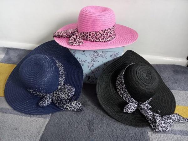 Image 1 of Ladies sun hats x 3 with wide brim