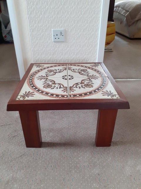 Preview of the first image of Retro square tile topped coffee table..