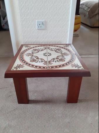 Image 1 of Retro square tile topped coffee table.