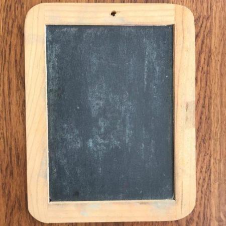 Image 3 of Vintage black slate chalkboard, with wooden frame. Can post.