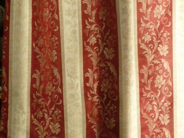 Image 1 of Curtains including tie backs and pelmet